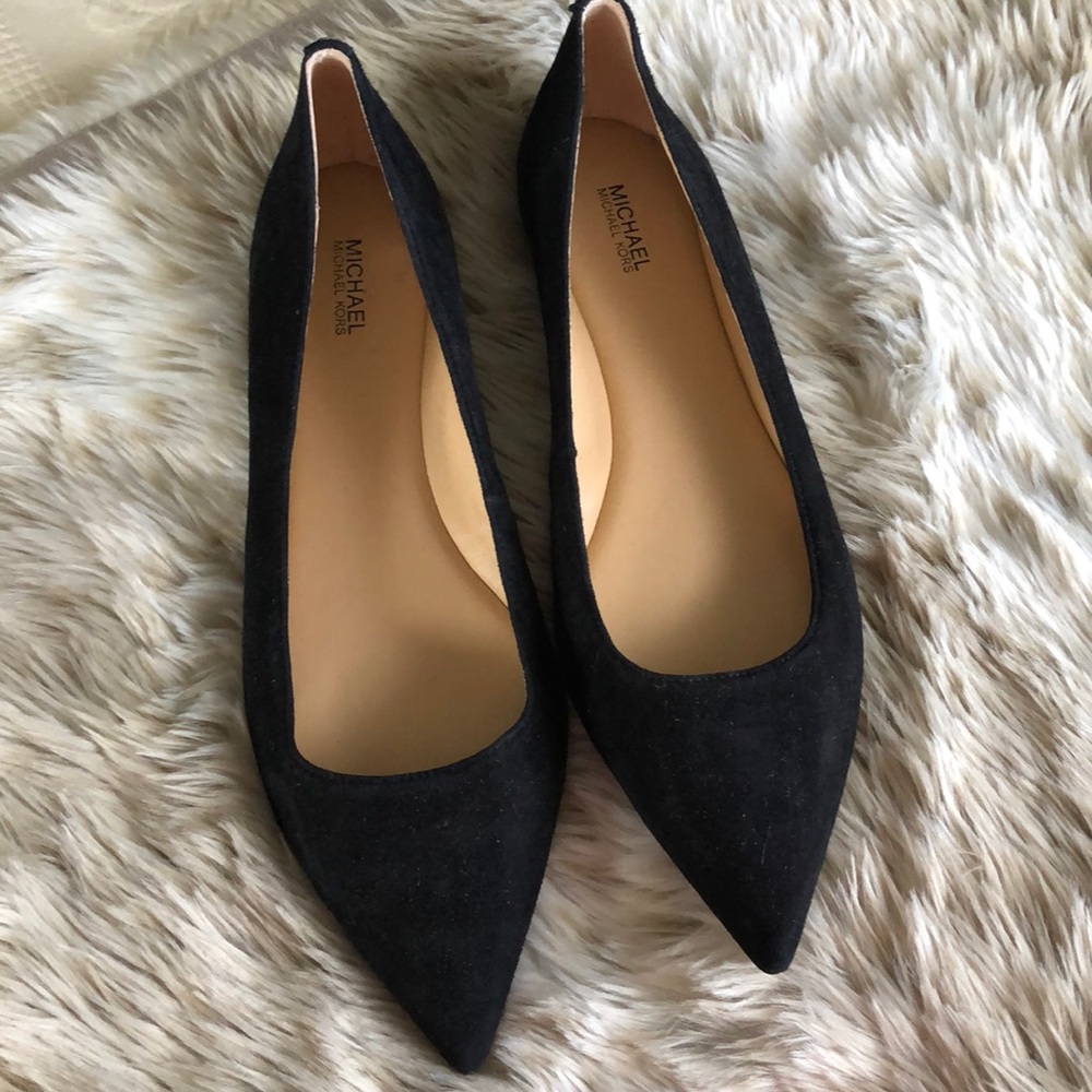 Michael Kors Arianna Flat, Black Suede, Sz 9.5